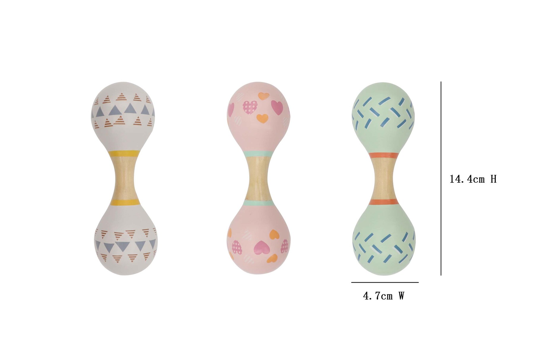 Double Ended Wooden Maraca - Assorted Colours