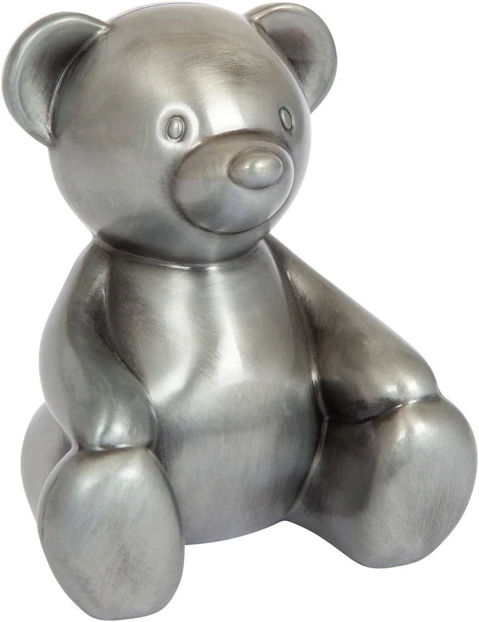Money Box Teddy Bear Pewter