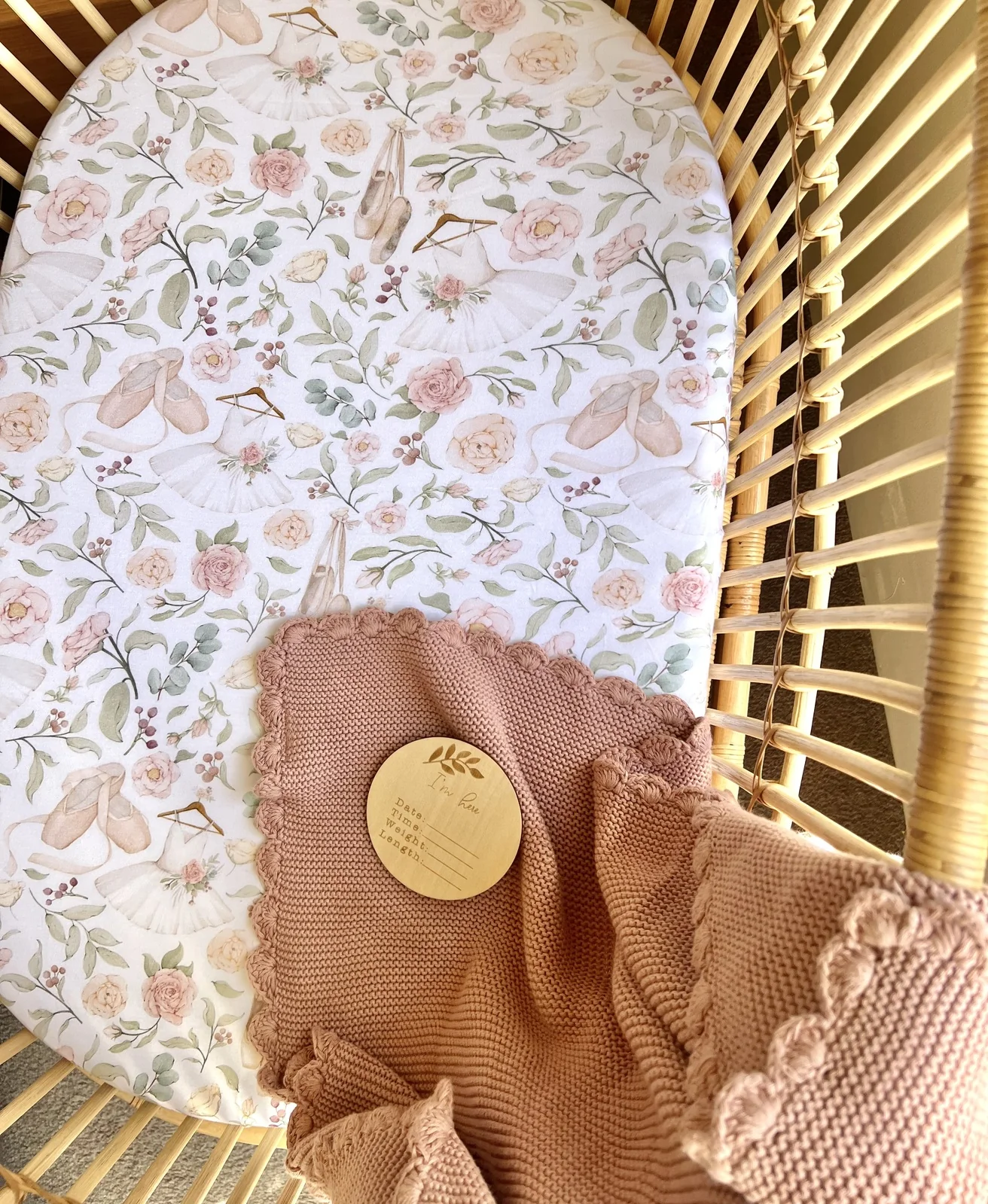 Cuddle Bug & Co Co-Sleeper Sheet - Amelia