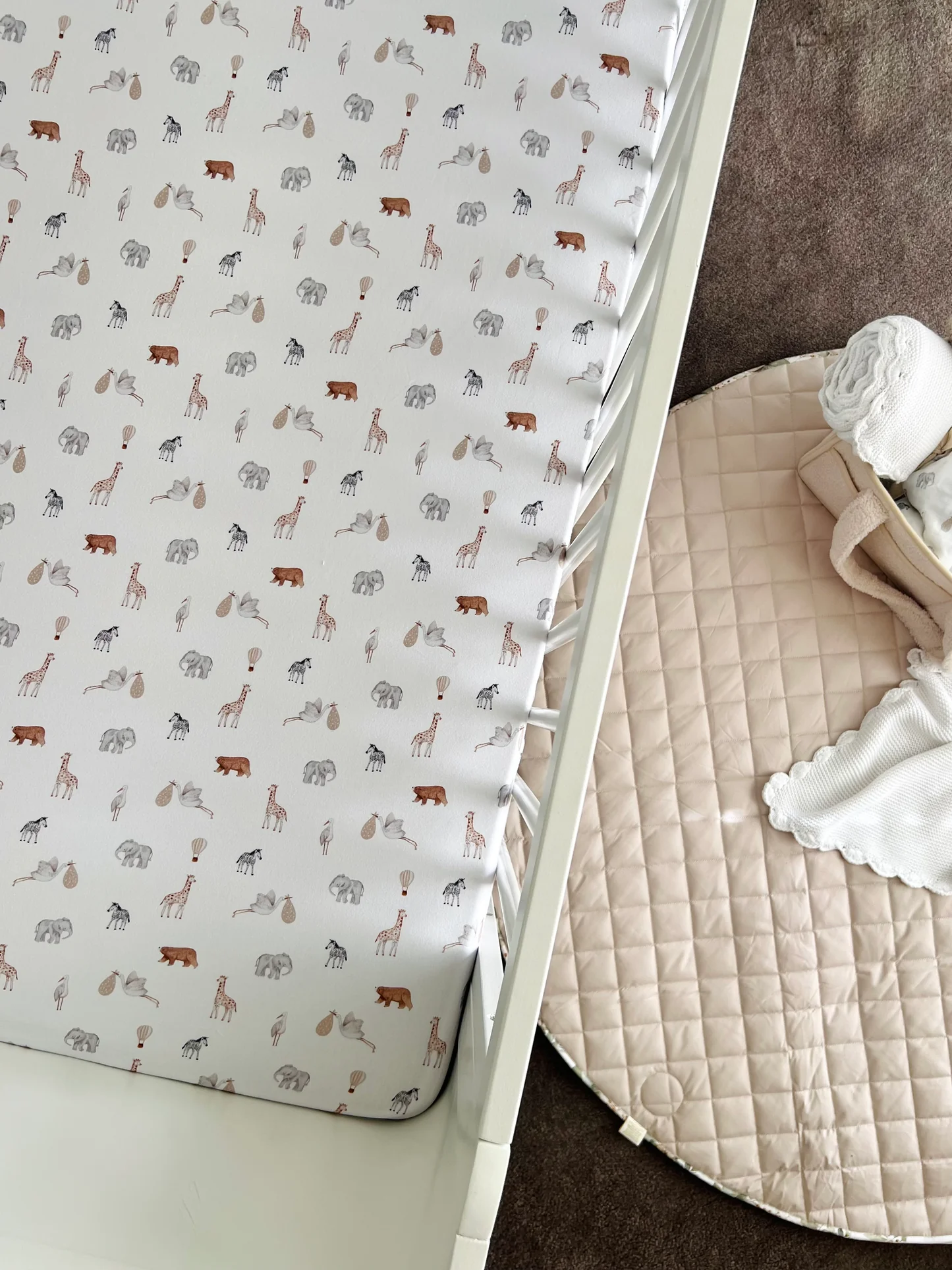 Cuddle Bug & Co Cot Sheet - Savanna Bebe