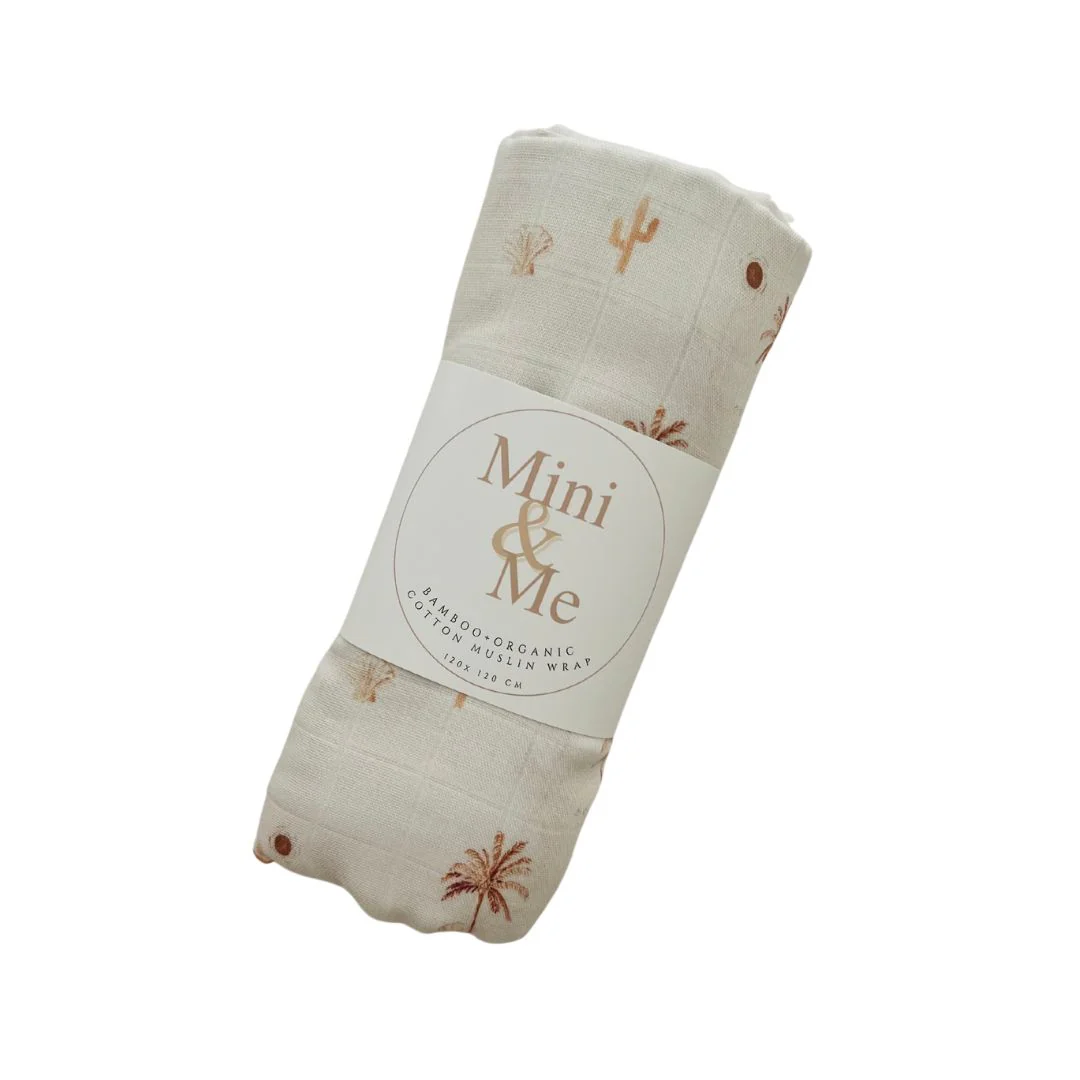 Cuddle Bug & Co Muslin Wrap - Desert Palm