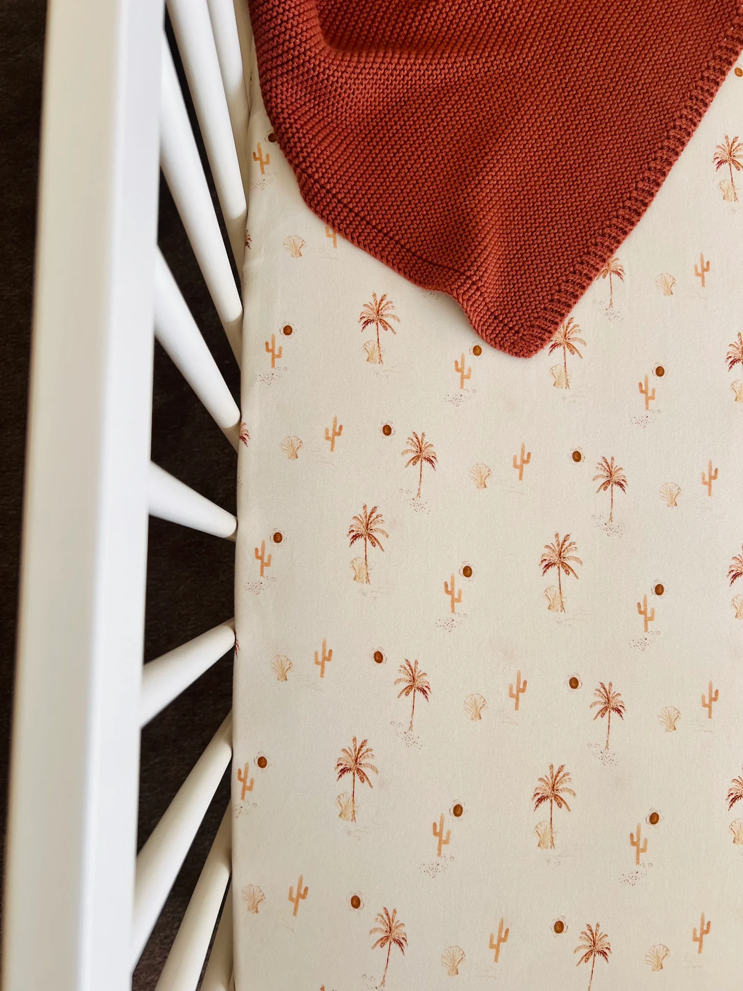 Cuddle Bug & Co Cot Sheet - Desert Palms