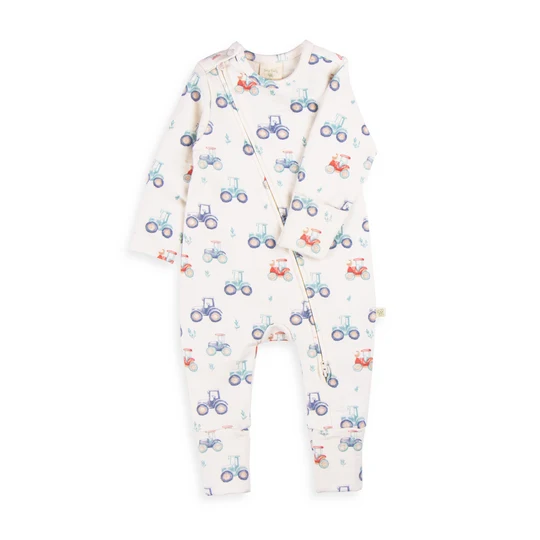 Tiny Twig Long Sleeve Zipsuit - Harvest Time