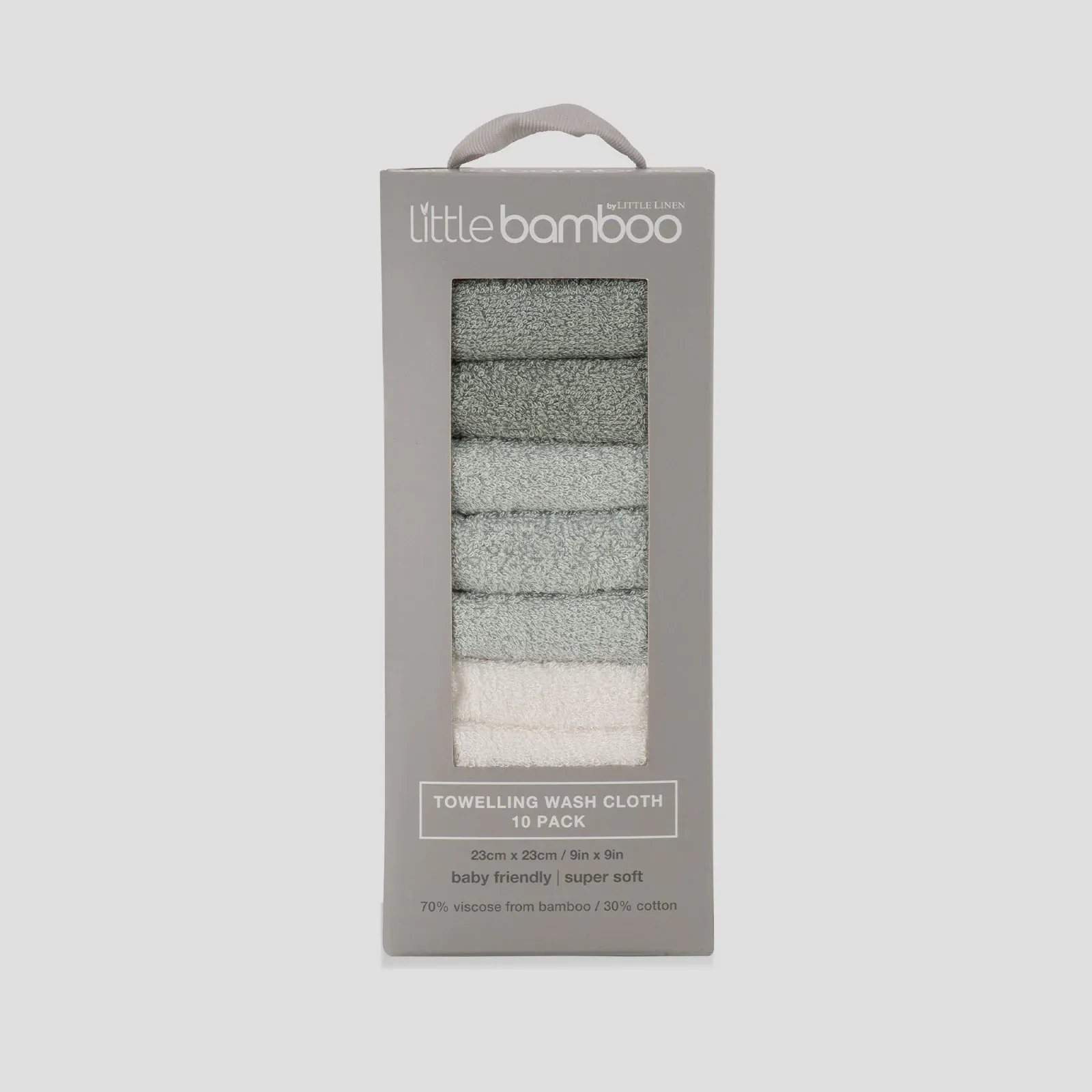 Little Bamboo Towelling Washer 10pk - Turtle Bay