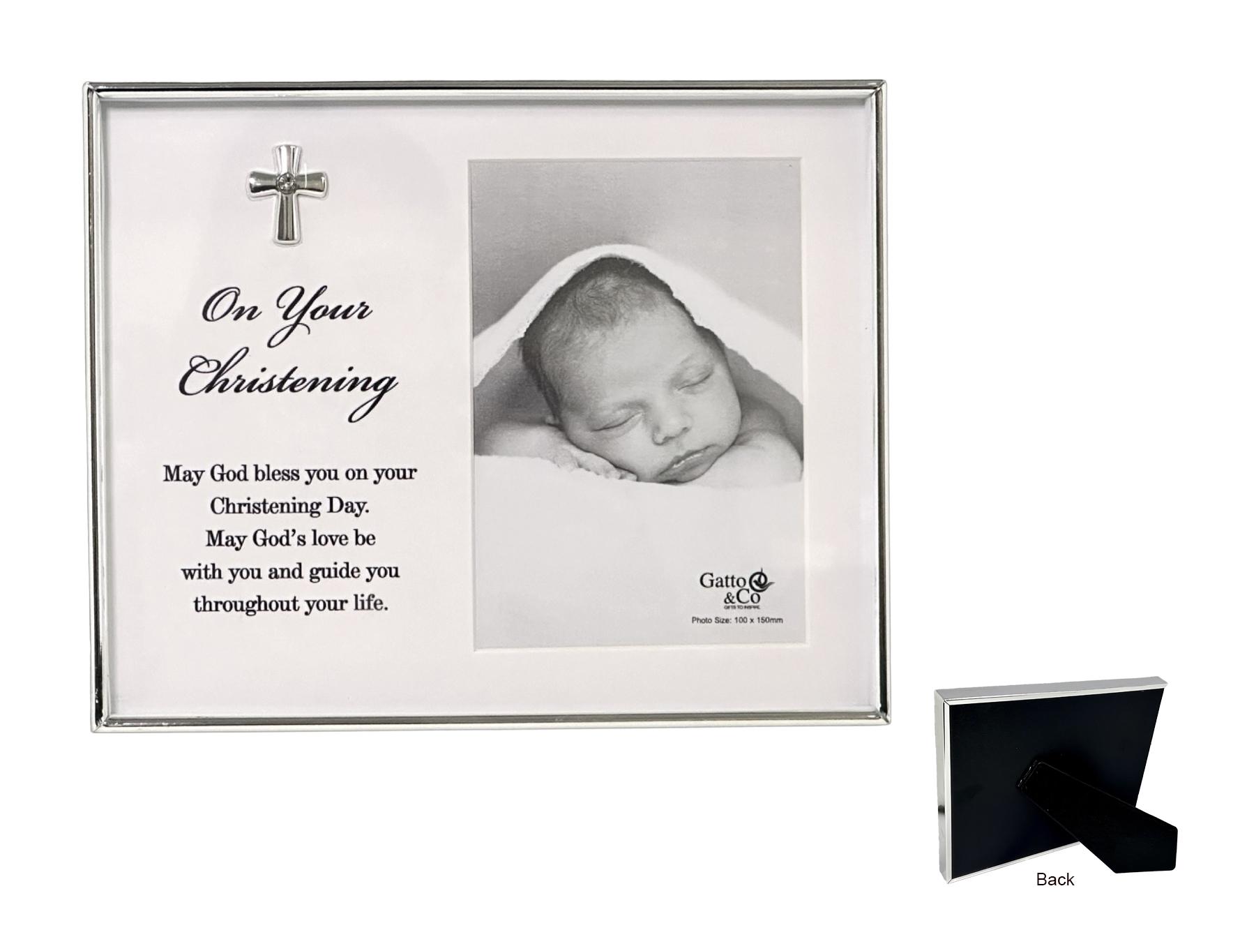 Silver Christening Day Frame 4x6