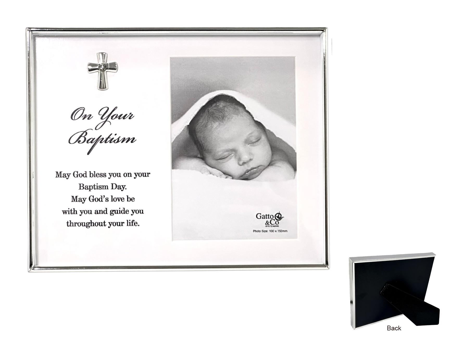 Silver Baptism Day Frame 4x6
