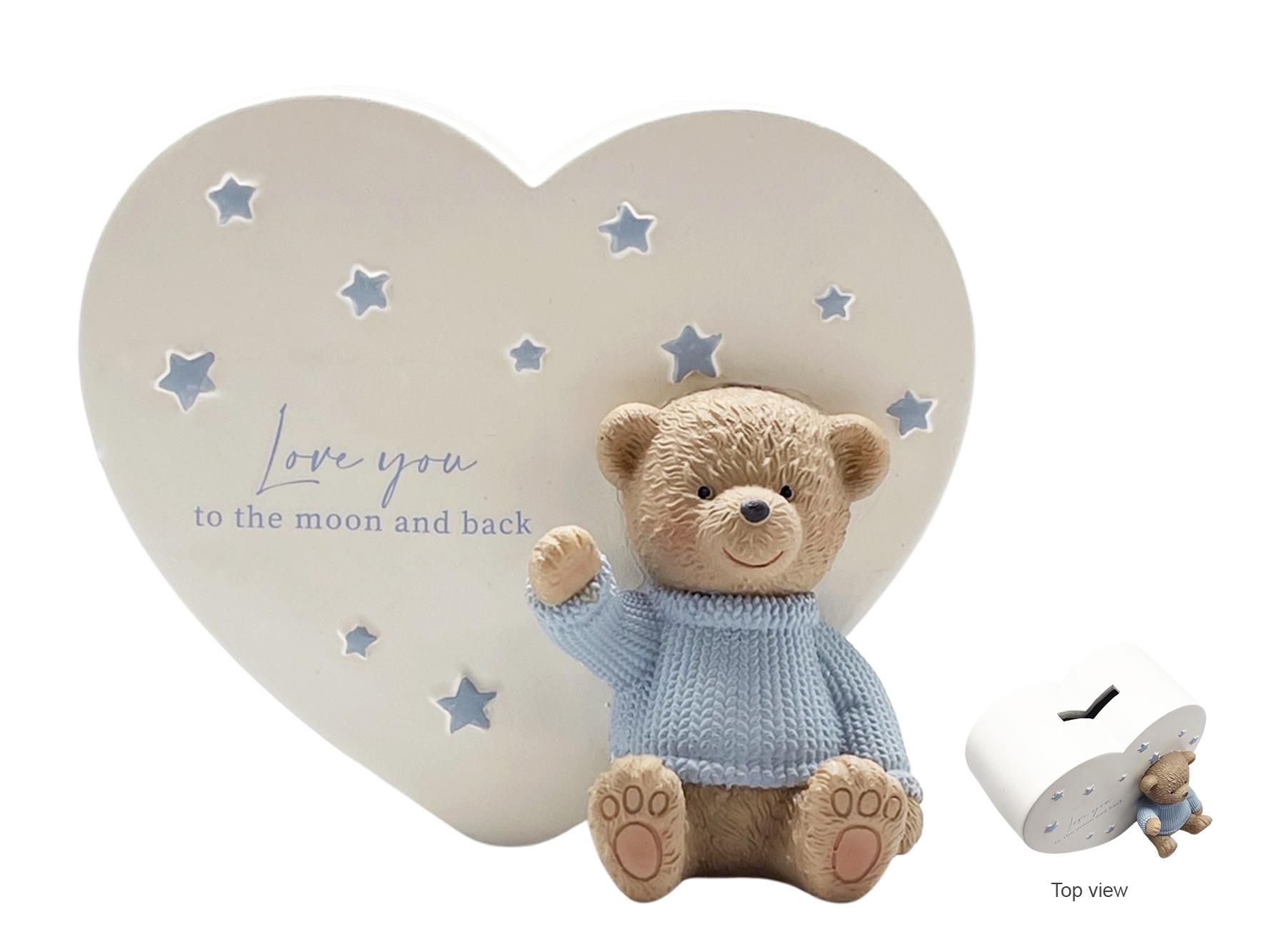 Love You to the Moon & Back Money Box - Blue