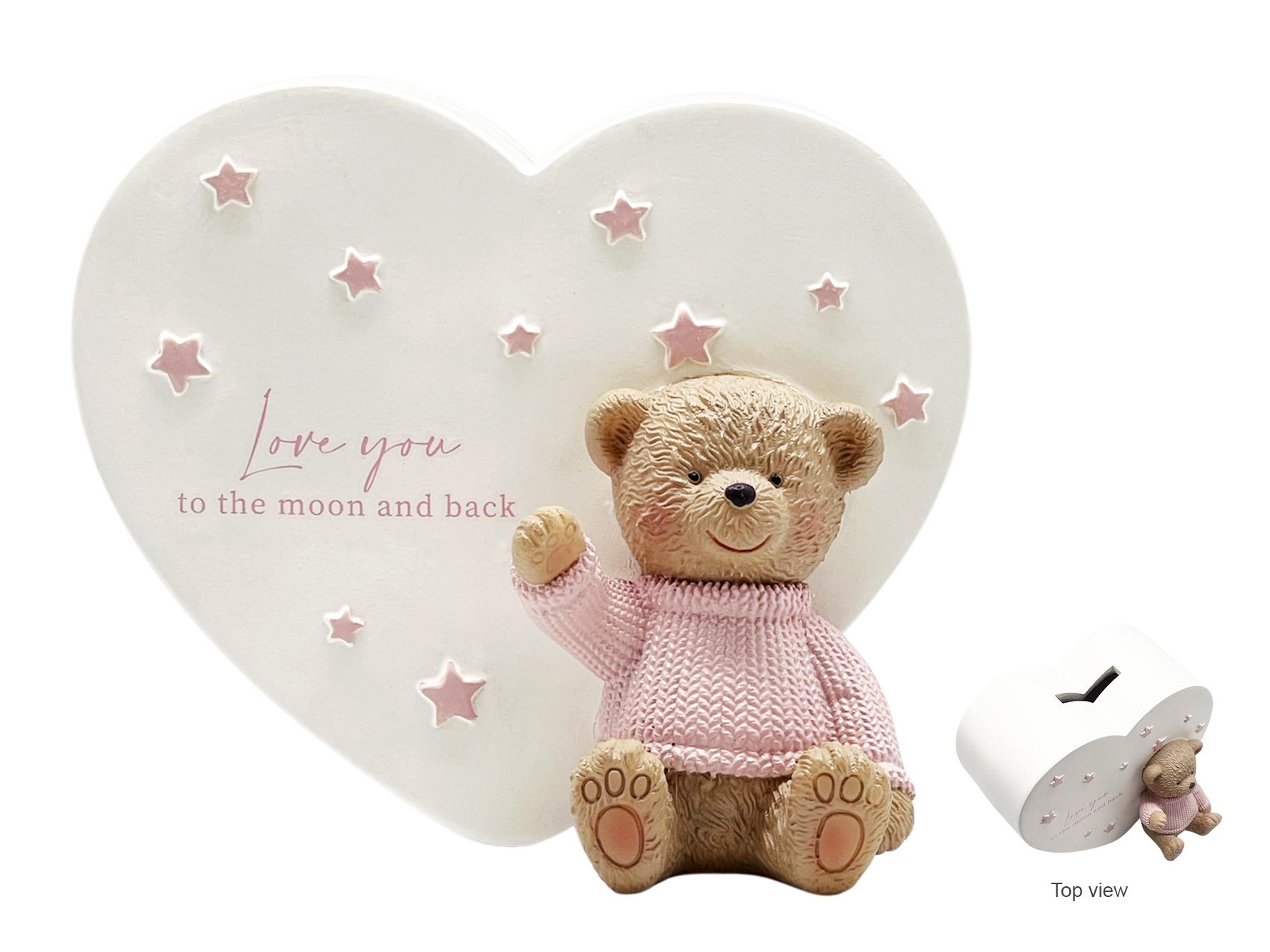 Love You to the Moon & Back Money Box - Pink