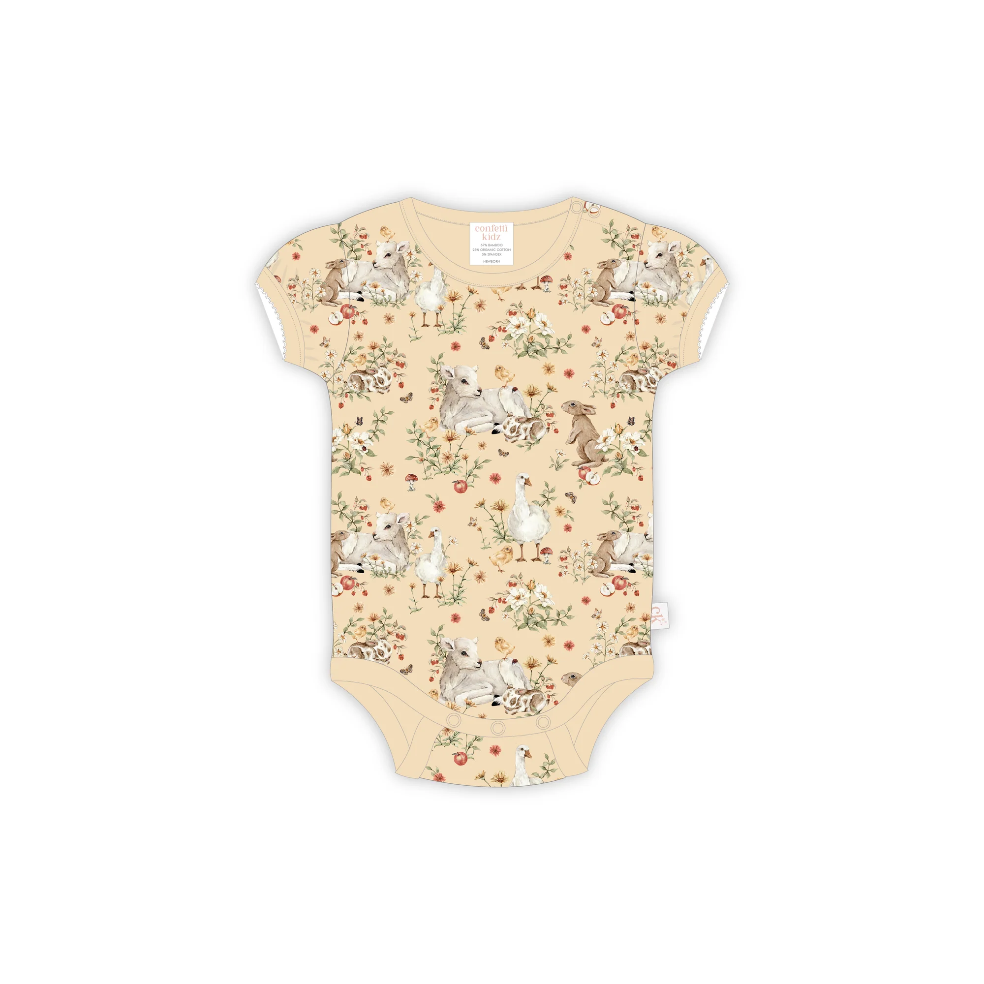 Confetti Kidz Short Sleeve Bodysuit - In the Meadow