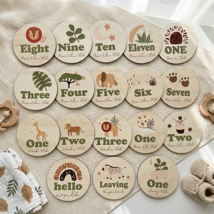 Timber Tinkers Safari Milestone Disc Set