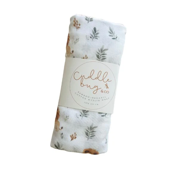 Cuddle Bug & Co Muslin Wrap - Leo Lion