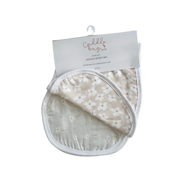 Cuddle Bug & Co 2pk Burp Cloth - Floral Lottie
