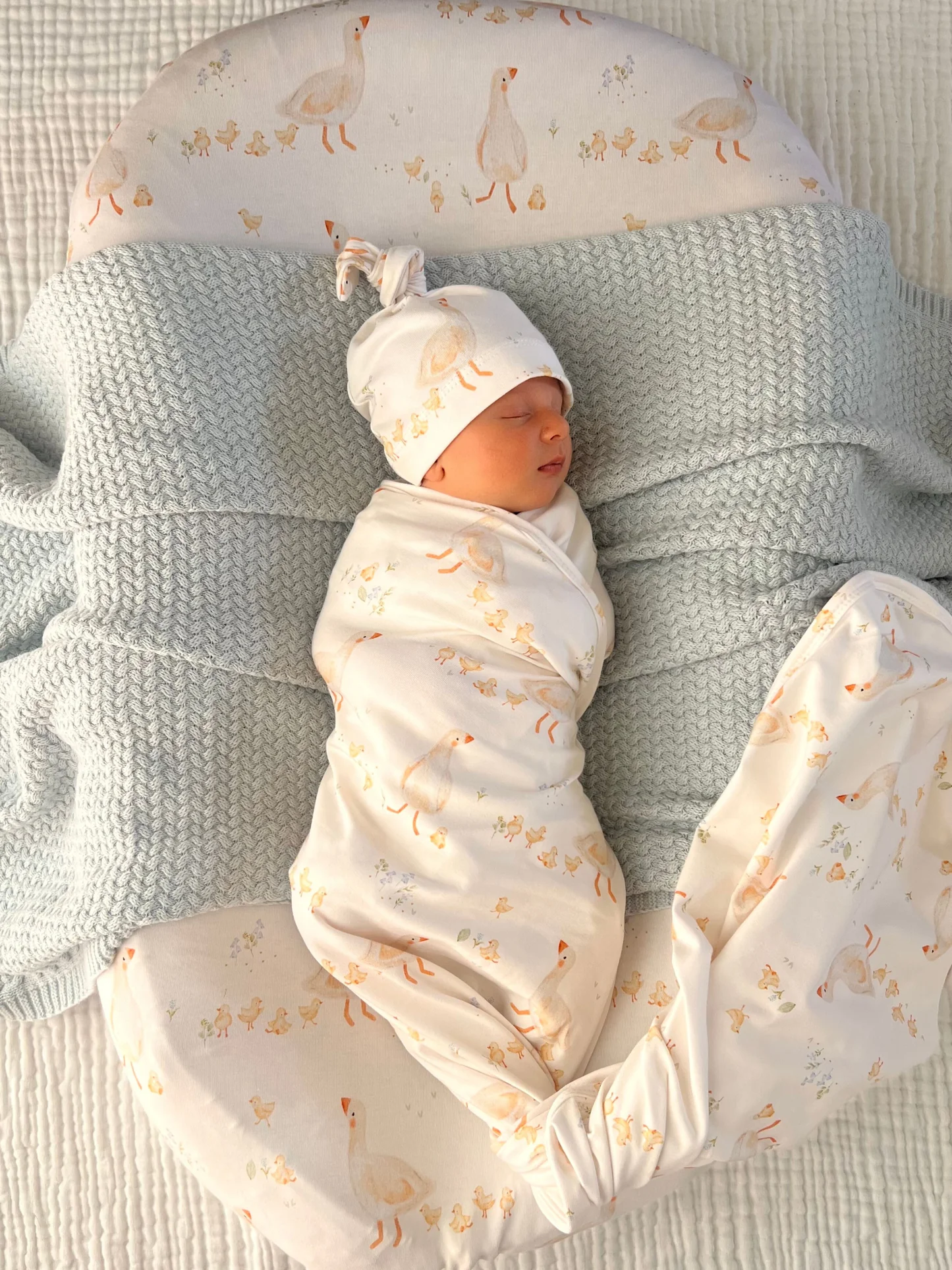 Cuddle Bug & Co Jersey Baby Wrap Set - Goosey Gander