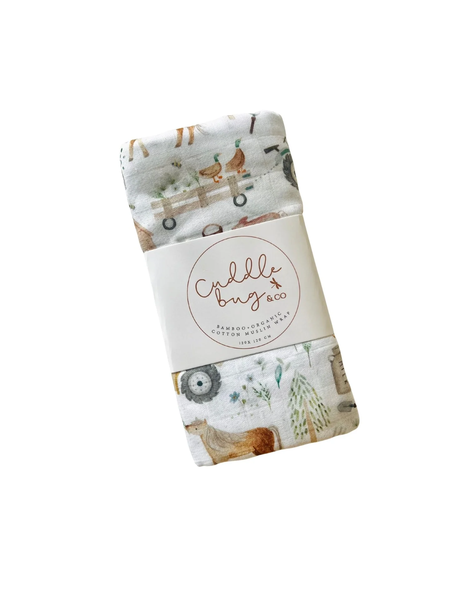 Cuddle Bug & Co Muslin Wrap - Farm Life