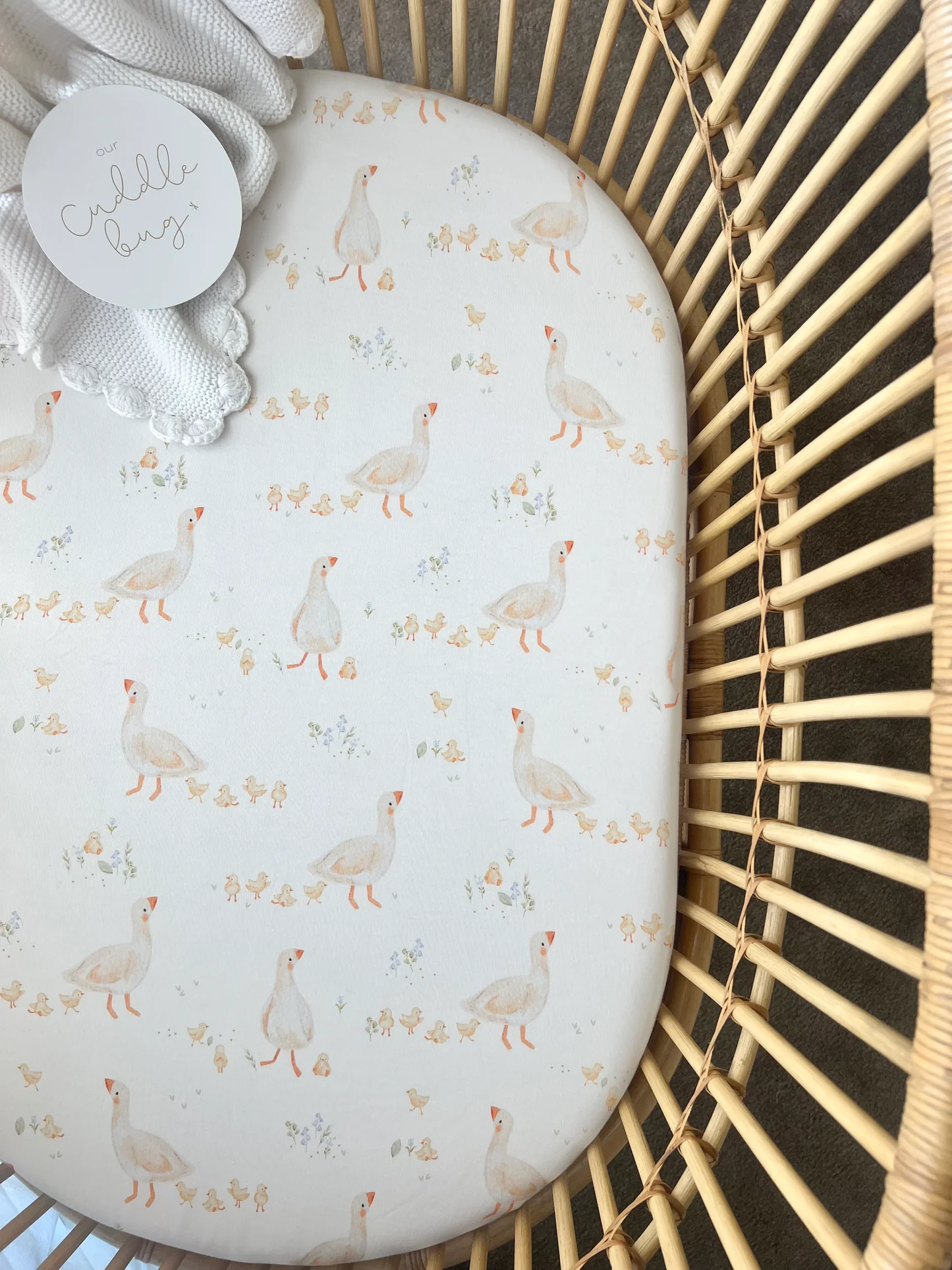 Cuddle Bug & Co Co-Sleeper Sheet - Goosey Gander
