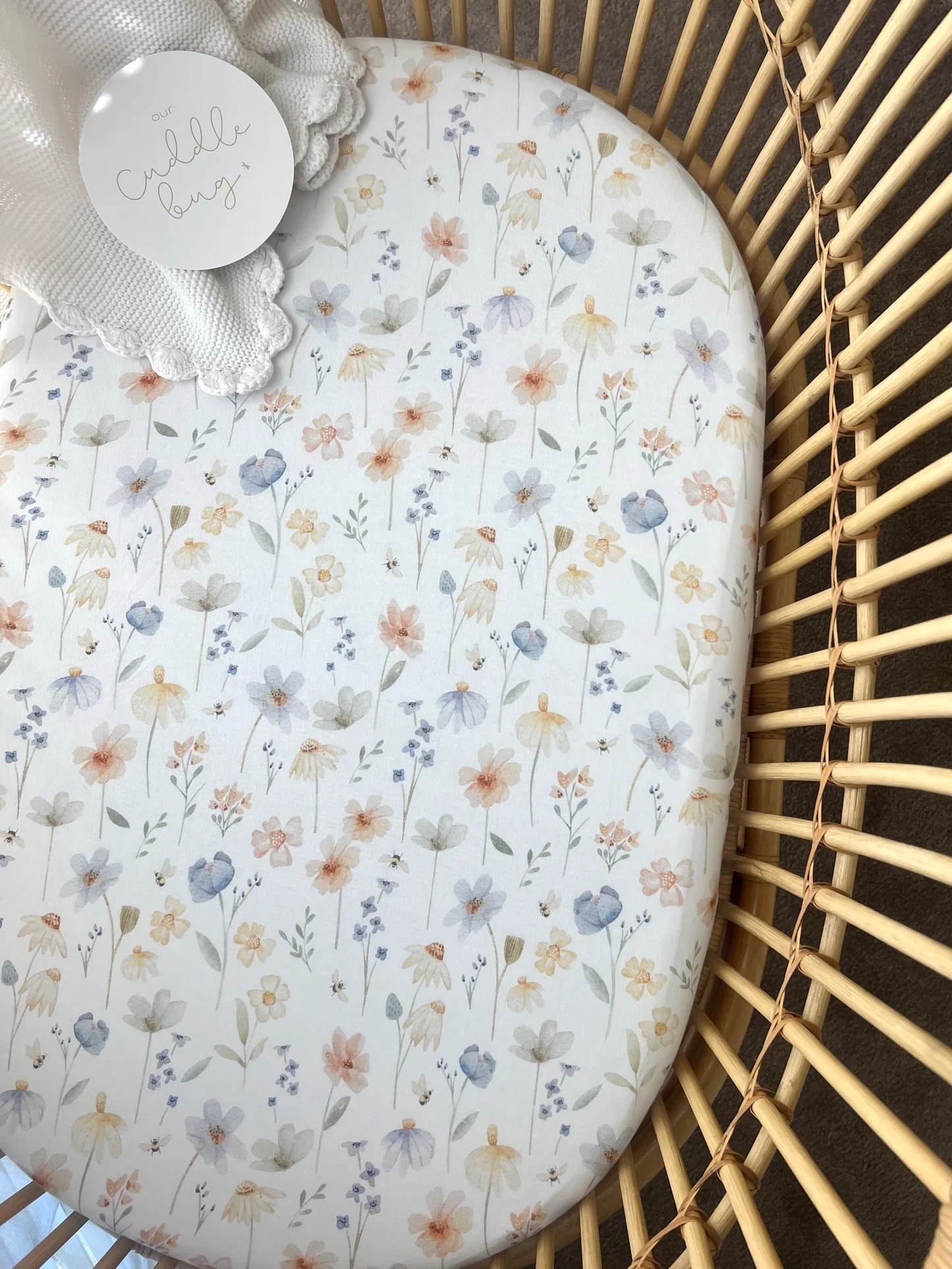 Cuddle Bug & Co Co-Sleeper Sheet - Meadow