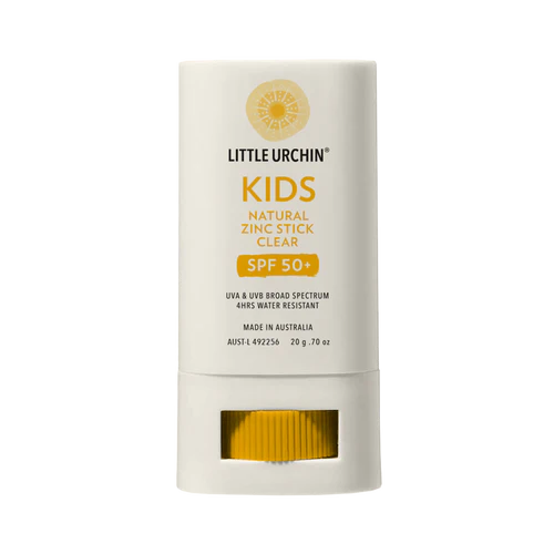 Little Urchin 20g KIDS Natural Clear Zinc Stick 50+