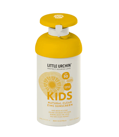 Little Urchin 300g KIDS Natural Clear Zinc Sunscreen 50+