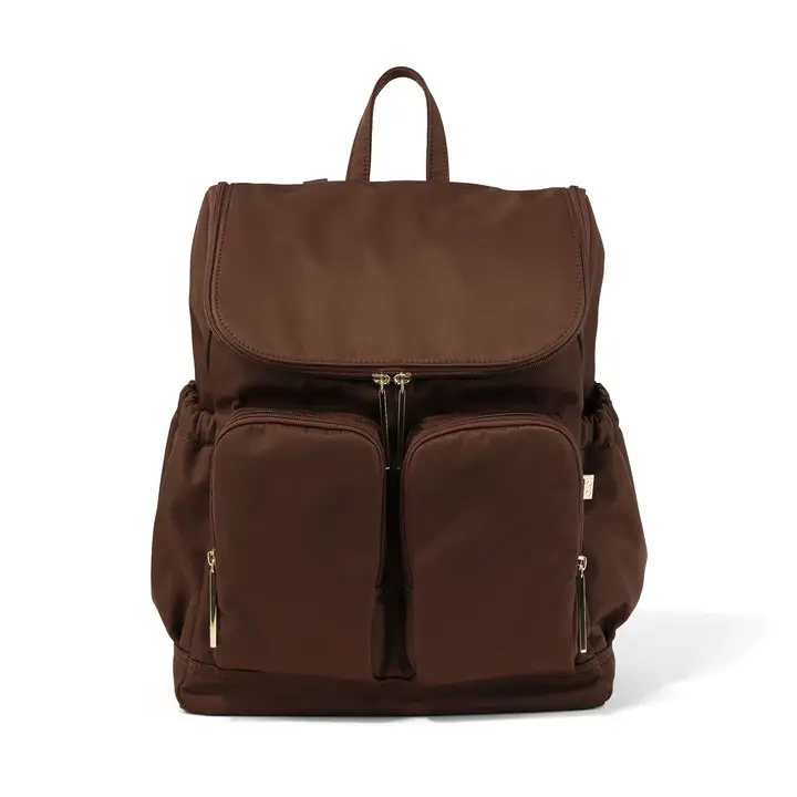 OiOi Signature Nylon Backpack - Chocolate