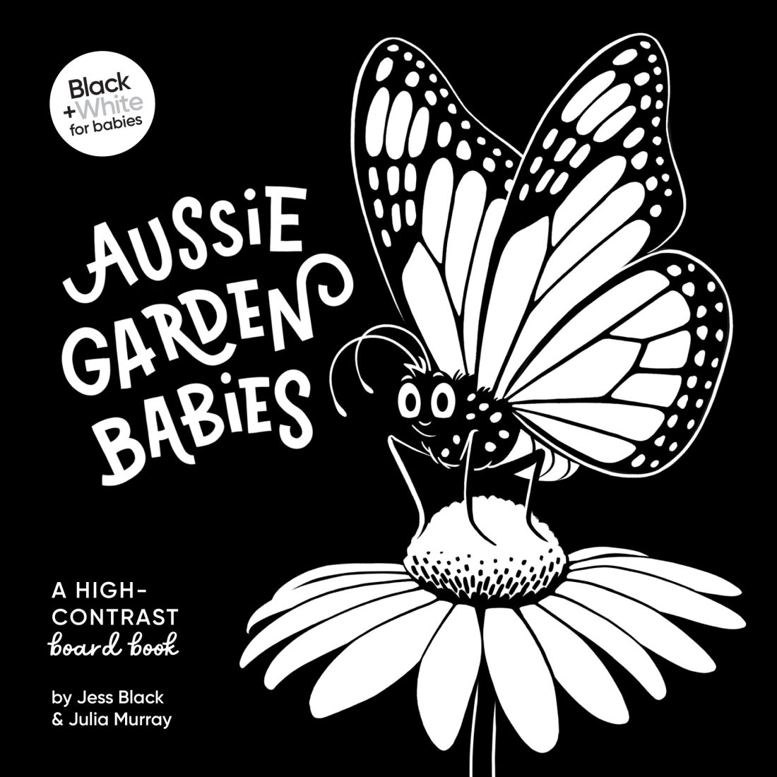 Aussie Garden Babies: Black & White Board Book