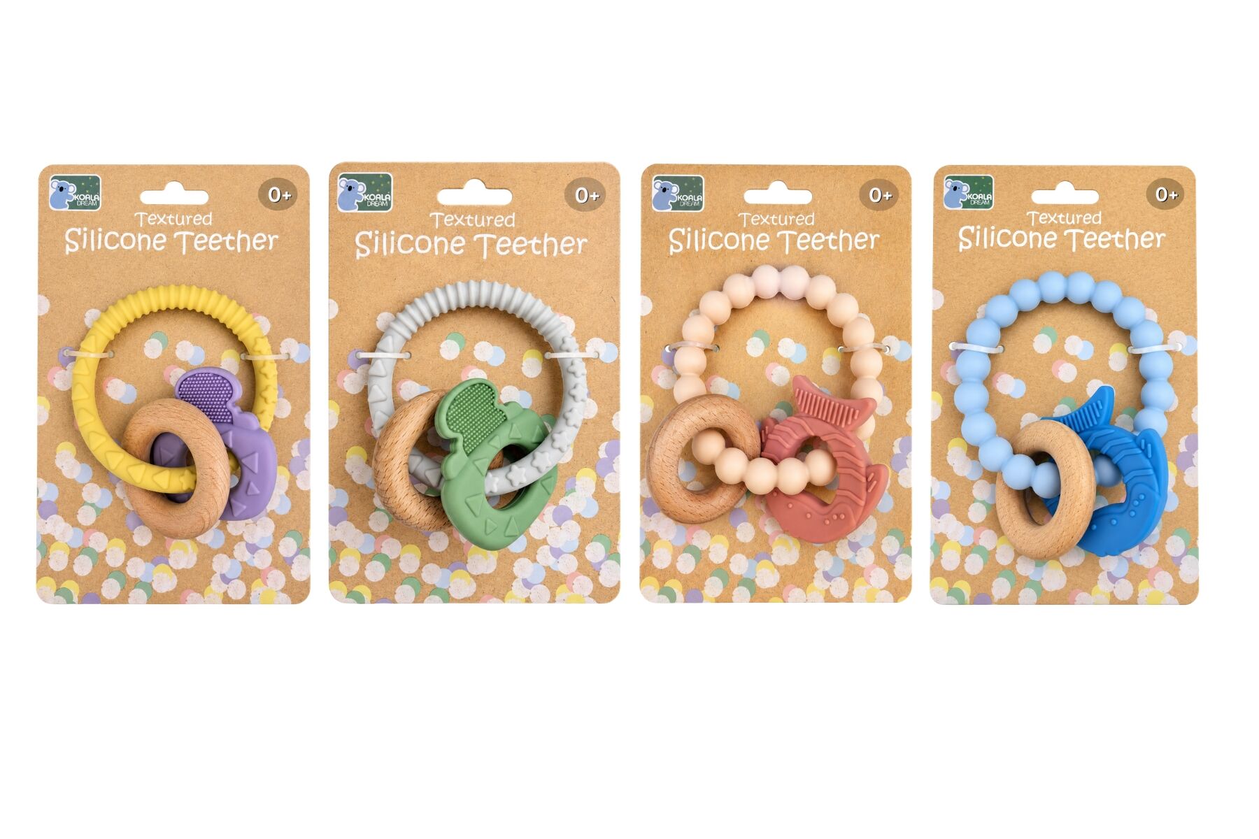 Textured Silicone Teether - Assorted Colours