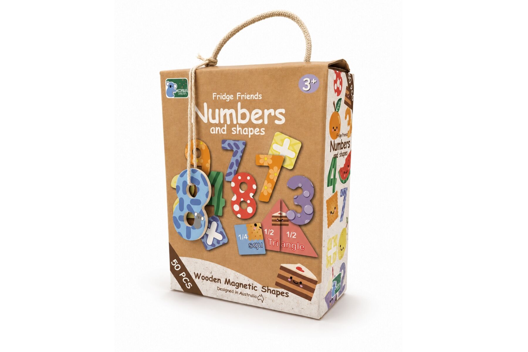 Fridge Friends Wooden Magnetic Numbers & Shapes