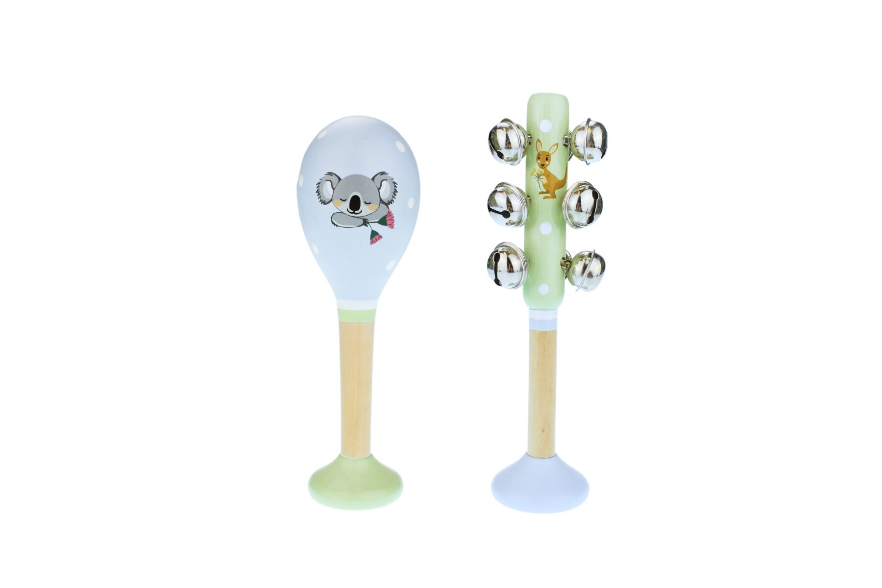 Bush Buddies Wooden Maraca & Bell Stick Music Set - Bush Buddies