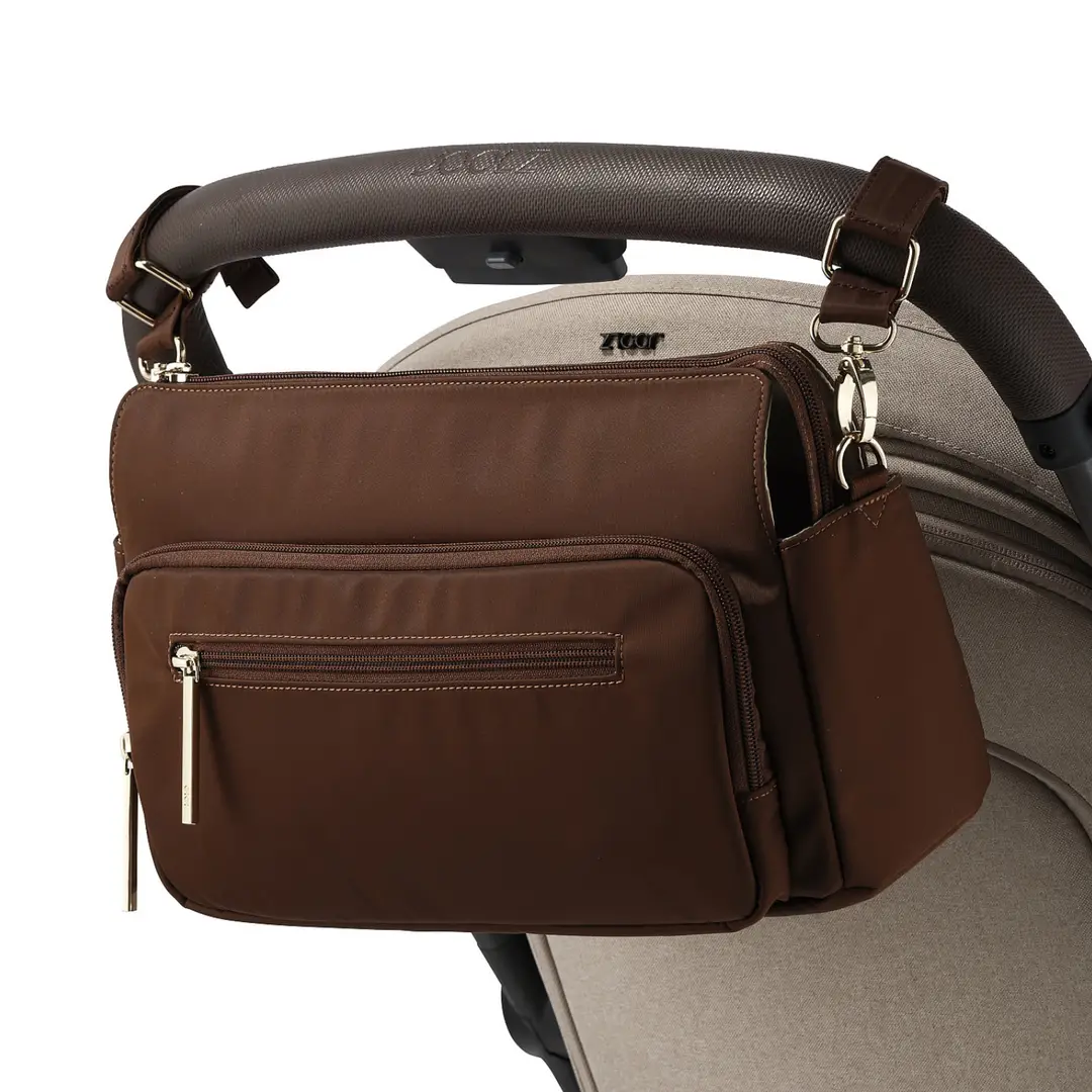 OiOi Nylon Multitasker Pram Caddy 2.0 - Chocolate