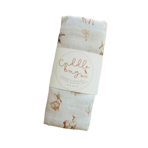 Cuddle Bug & Co Muslin Wrap - Woodland