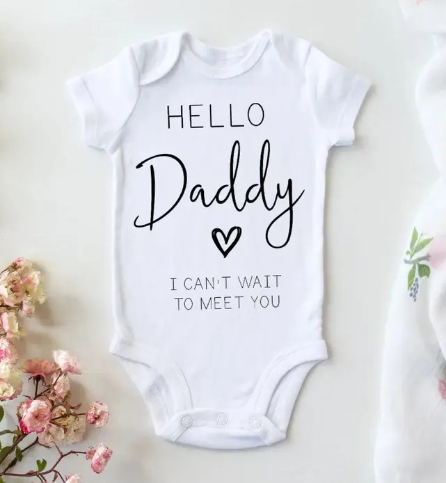 Timber Tinkers Hello Daddy Newborn Onesie