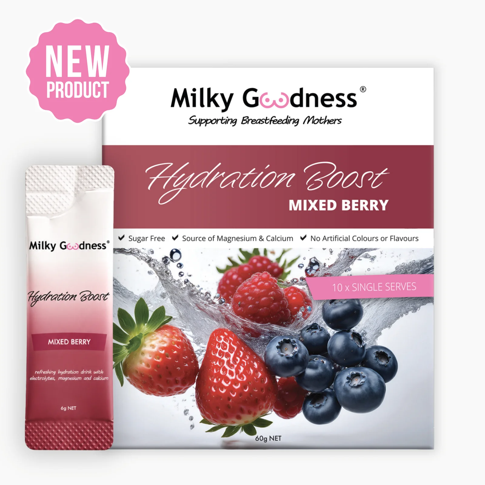 Milky Goodness Mixed Berry Hydration Boost 10x Single Serves