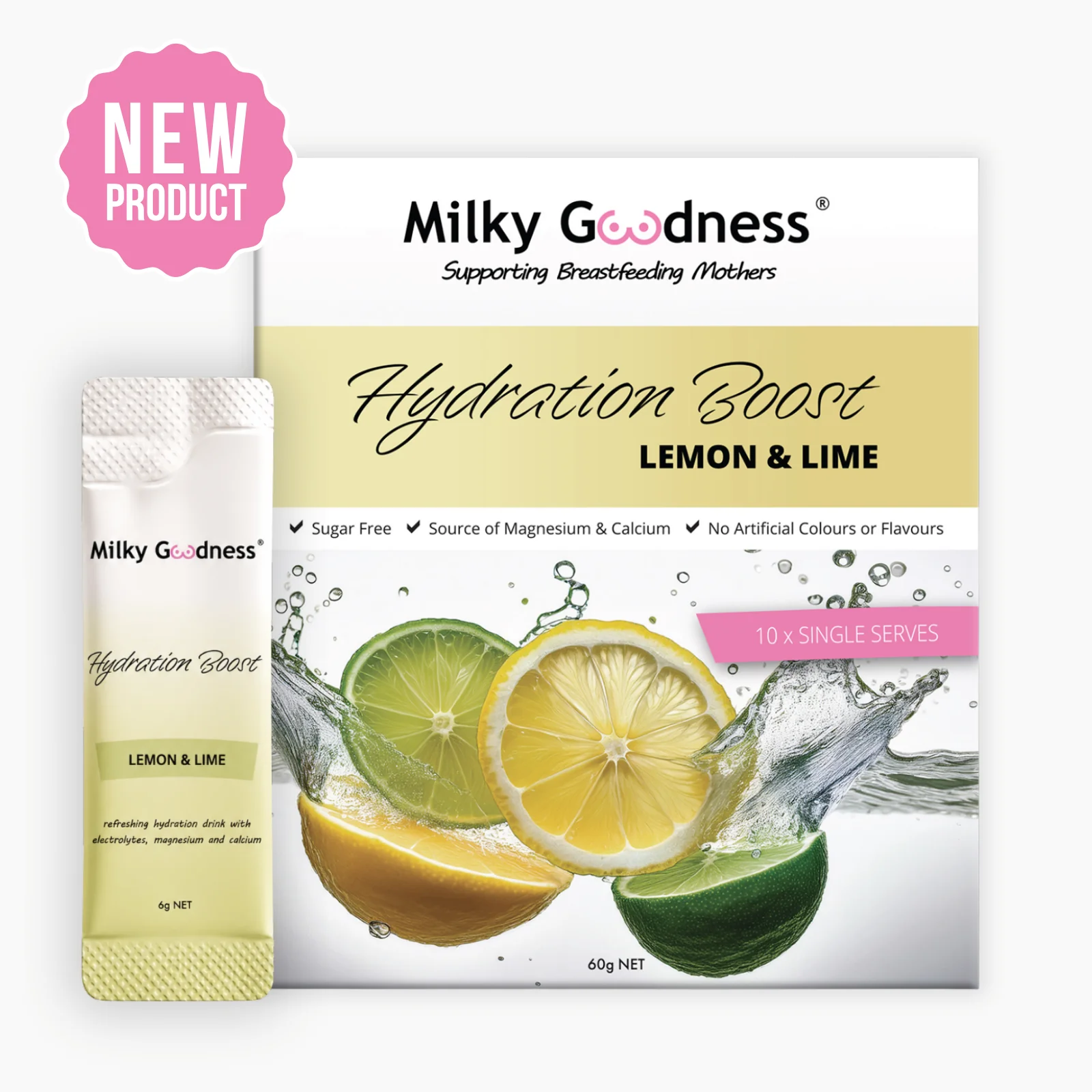 Milky Goodness Lemon Lime Hydration Boost 10x Single Serves