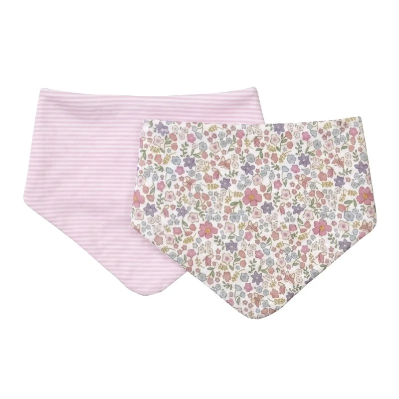 All4Ella Bandana Bib 2pk - Blossom