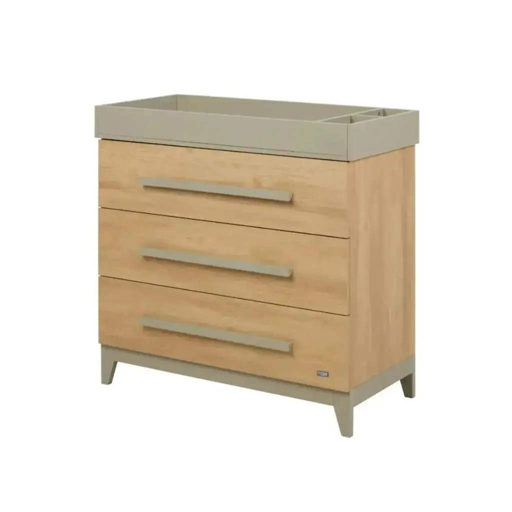 Tutti Bambini Hallee Chest Changer - Sage Weave & Golden Oak