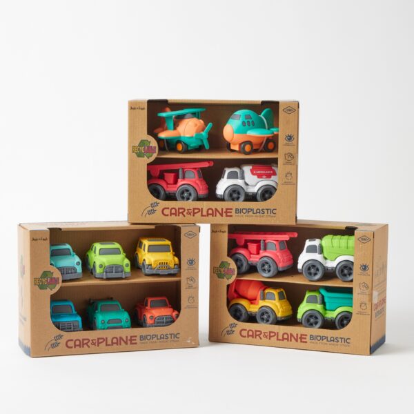 Bioplastic Car Sets - 3x assorted designs