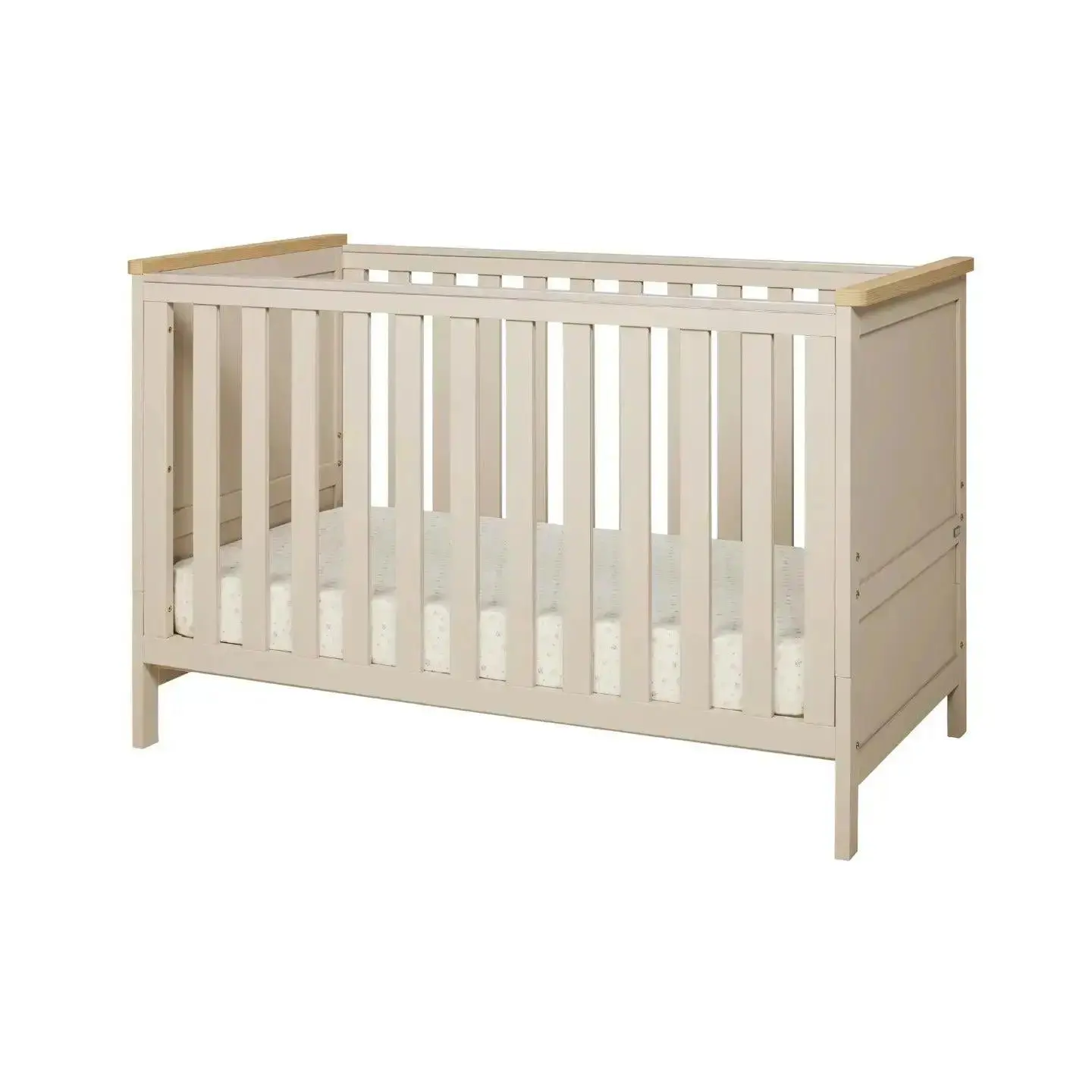 Tutti Bambini Misha Cot Bed - Mushroom & Golden Oak