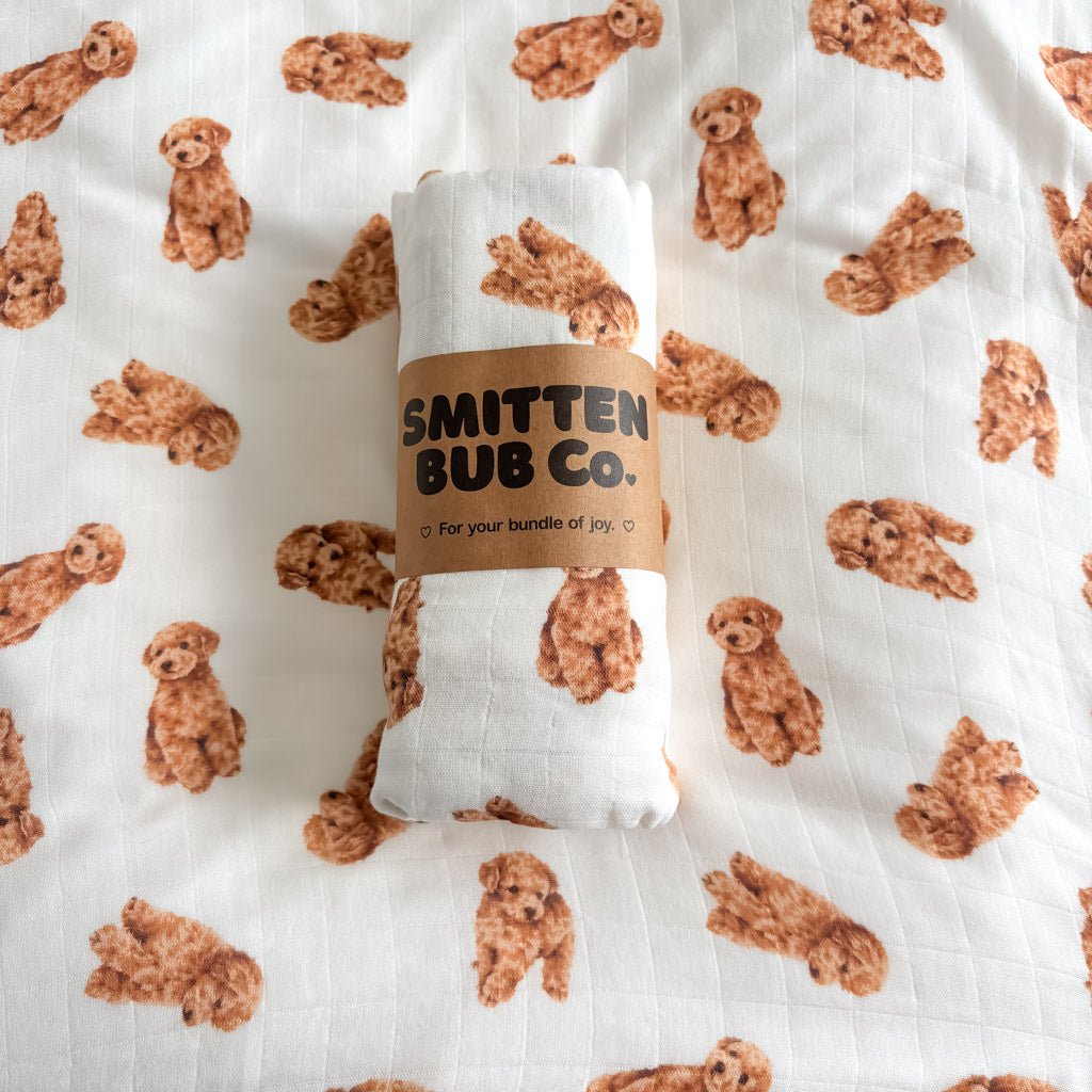 Smitten Bub Co. Bamboo Cotton Muslin Swaddle - Cavoodle