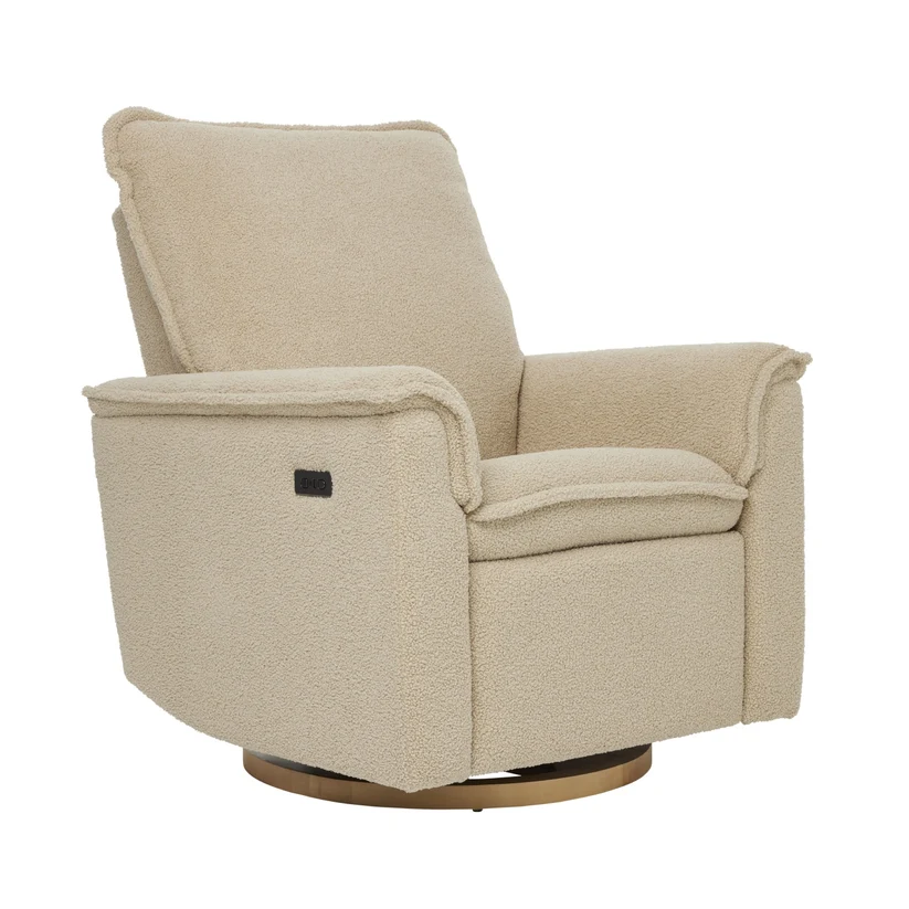 Il Tutto Louie Electric Recliner Glider - Taupe Teddy
