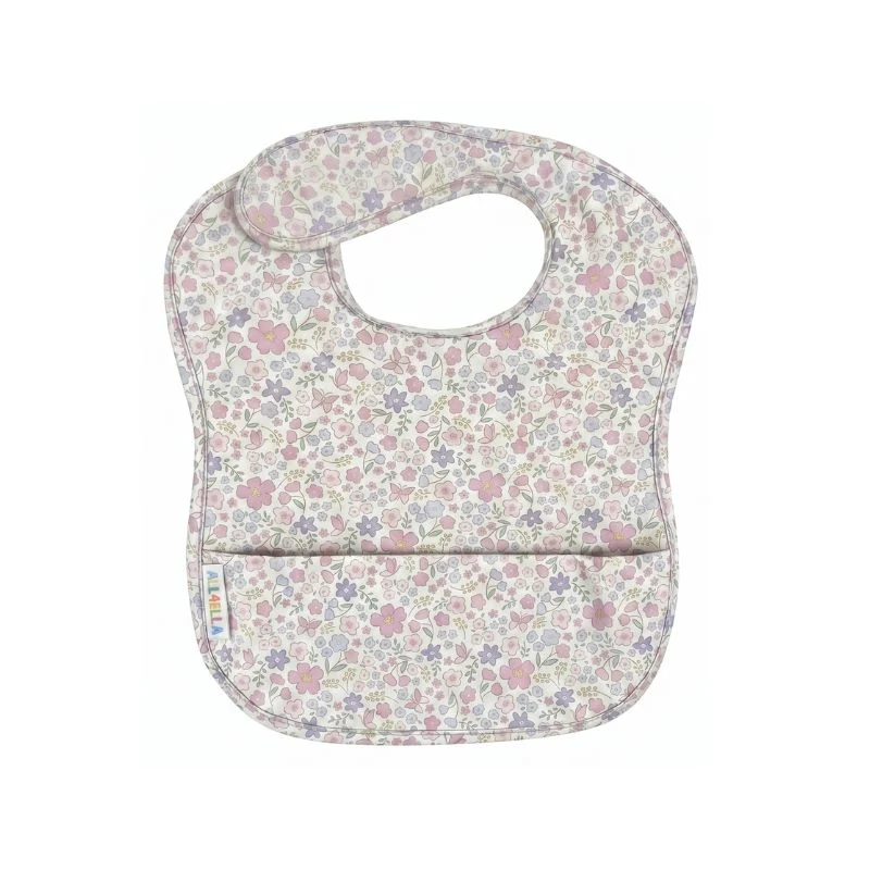 All4Ella Recycled Pouch Bib - Blossom